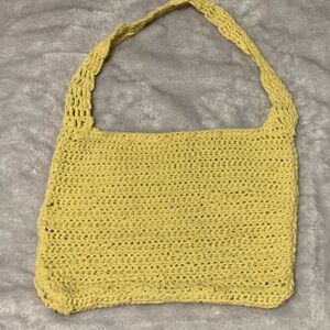 Yellow crochet bag